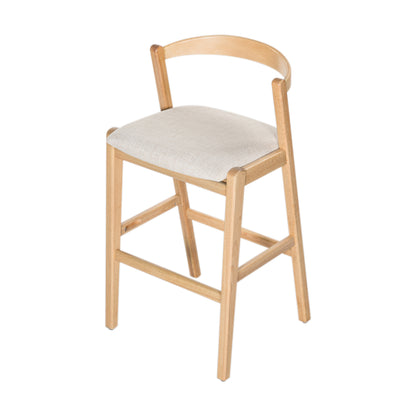 Balman Indoor Rubberwood Barstool,Beige Upholstery, Set of 2
