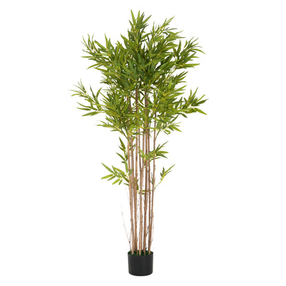 Emelric 70" Artificial Bamboo with Black Plastic Pot