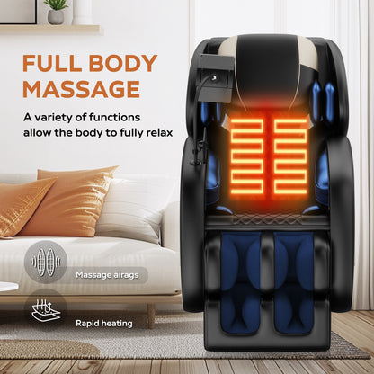 2024 Zero Gravity Full Body Massage Chair with Air Pressure, Heating, and Foot Relaxation