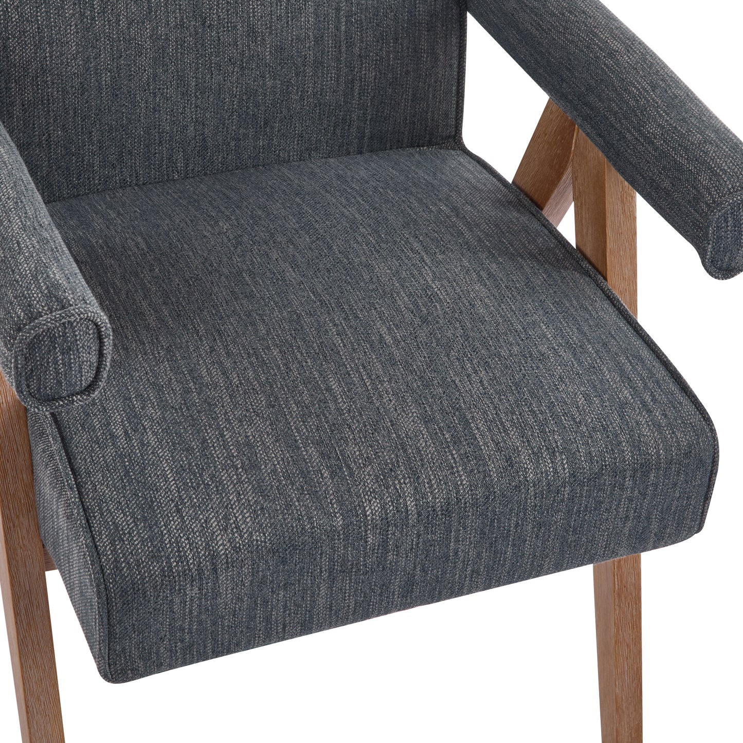 Soliner Indoor Fabric Solid Wood Dining Chair,Set of 2
