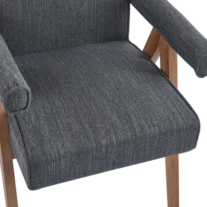 Soliner Indoor Fabric Solid Wood Dining Chair,Set of 2