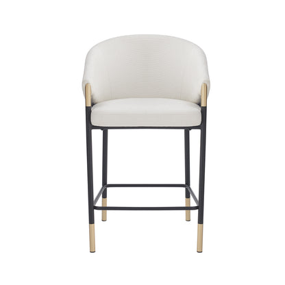 Zayana 26" Seat Height, Modern Bar Stool with Curved Armrests,Set of 2