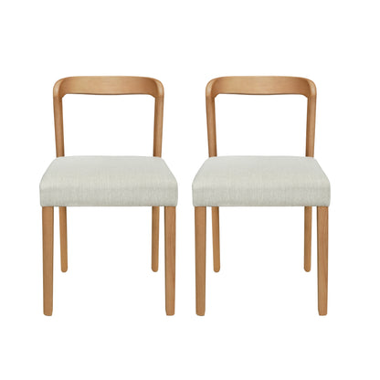 Cavomirium Solid Rubber Wood Dining Chairs,Set of 2