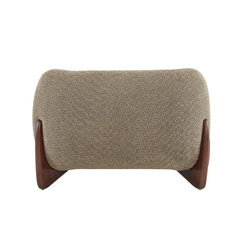 Zelora Modern Upholstered Boucle Club Chair, Birch Wood