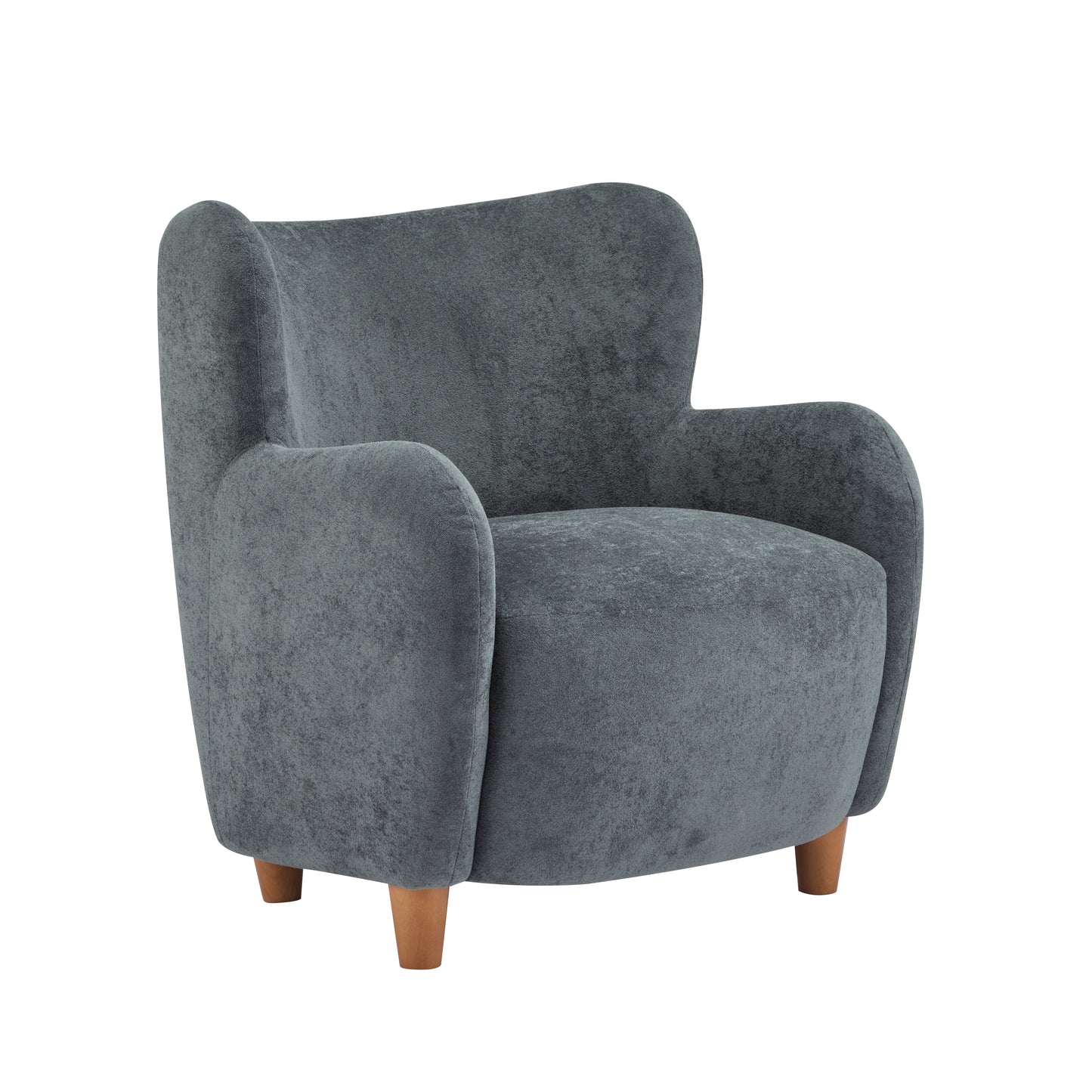 Zoe Fabric Wingback Accent Chairs Single Sofa