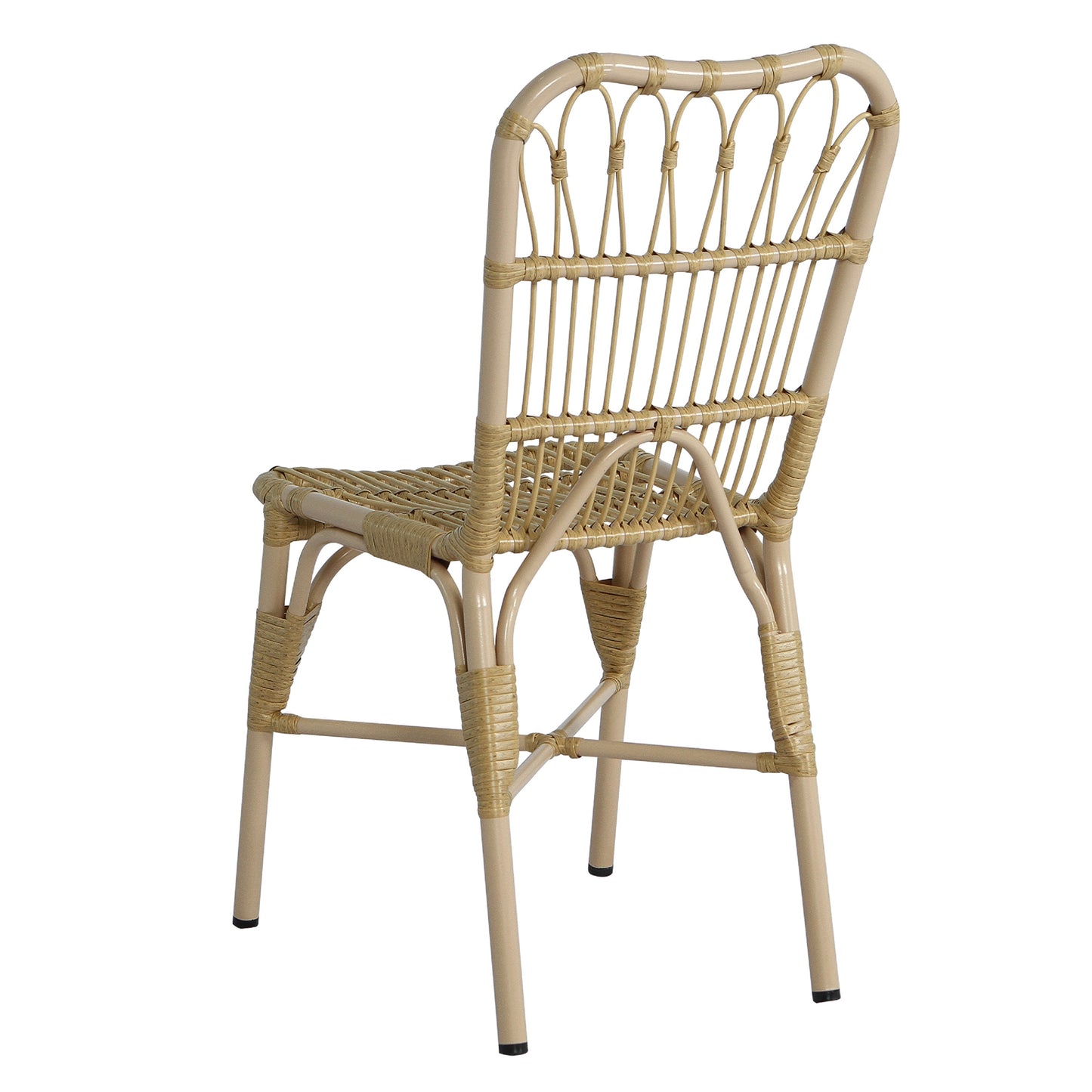 Grozer Outdoor PE Wicker Patio Dining Chairs,Set of 2