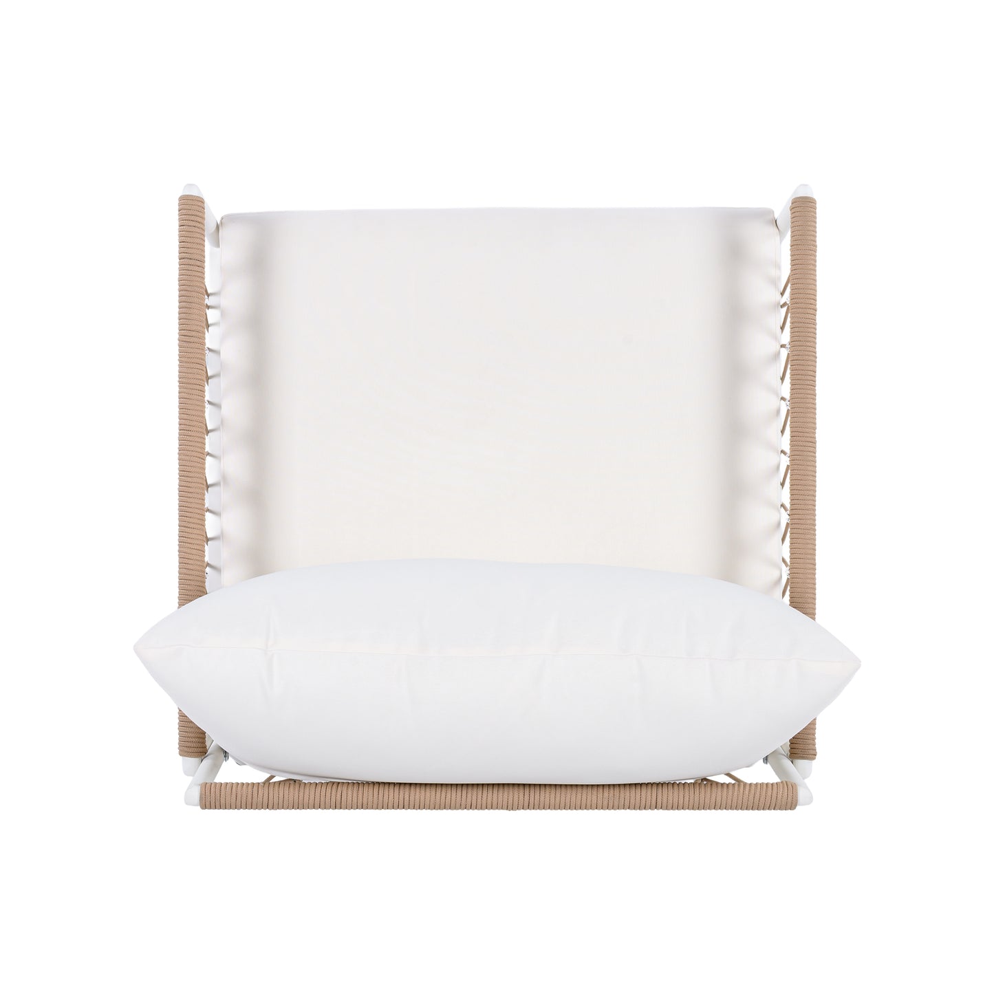 Veyavelor Bohemian Outdoor Lounge Chair with Handwoven Rope, Waterproof Cushions [Set of 2]