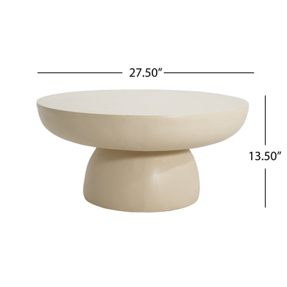 Altovelyx 27.5" Round MGO Coffee Table for Both Indoor and Outdoor