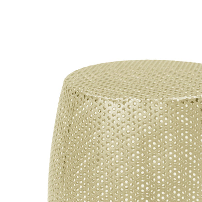 Grandoer Round Metal Hollow Side Table