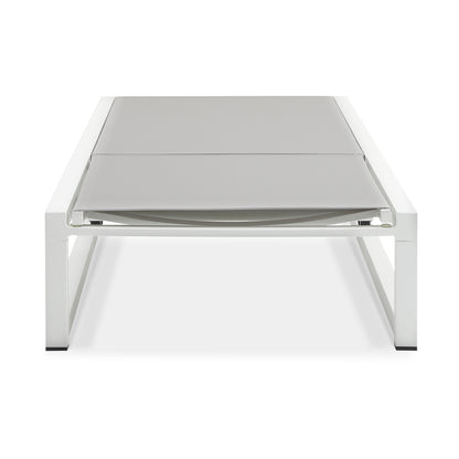 Tavilinin 5-Level Adjustable Outdoor Chaise Lounge, Durable Aluminum Frame & Textilene Mesh