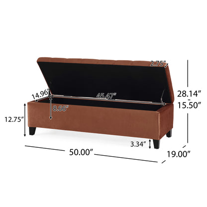 Wendover Fabric Storage Ottoman Bench