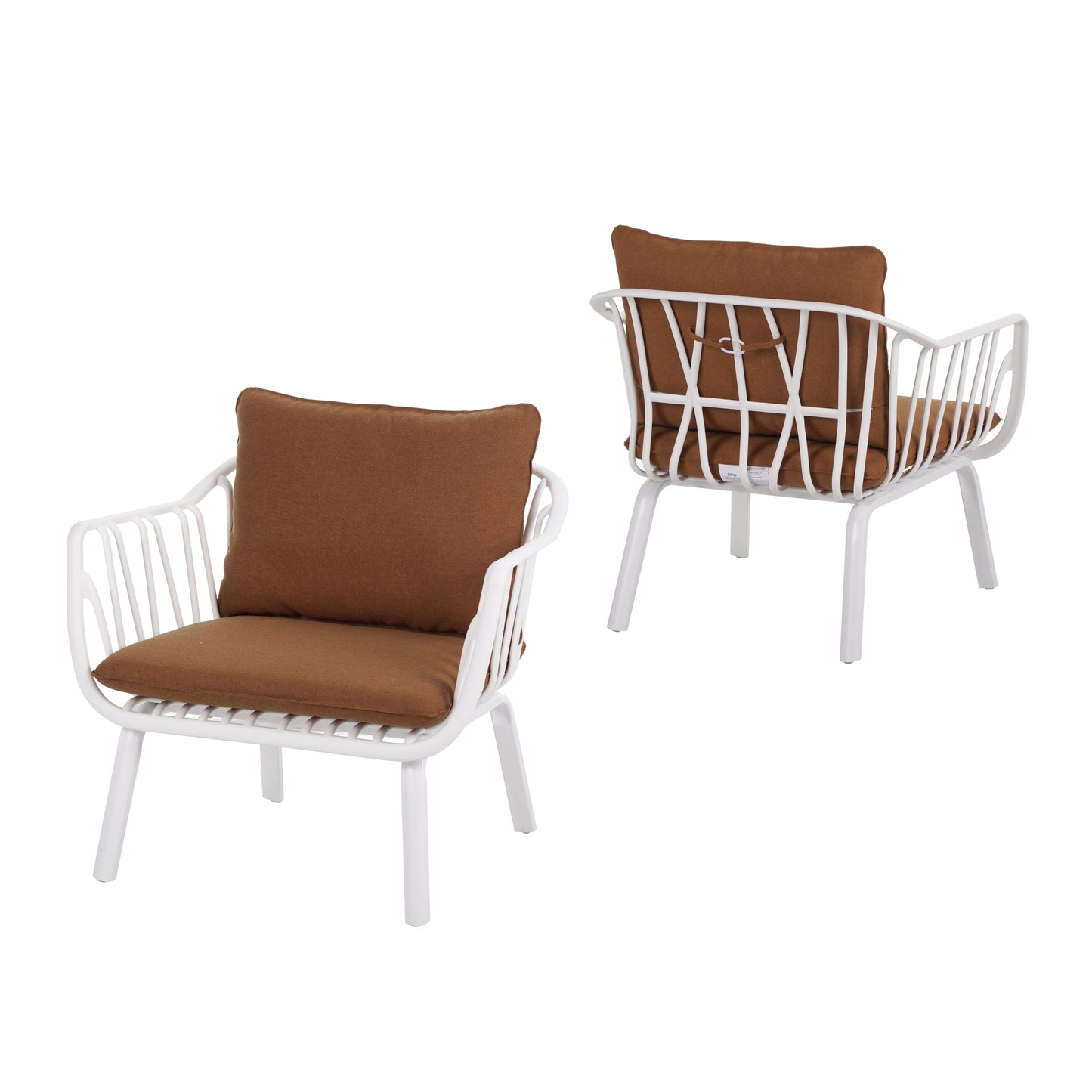 Luciane Outdoor Patio Club Chairs with Cushions