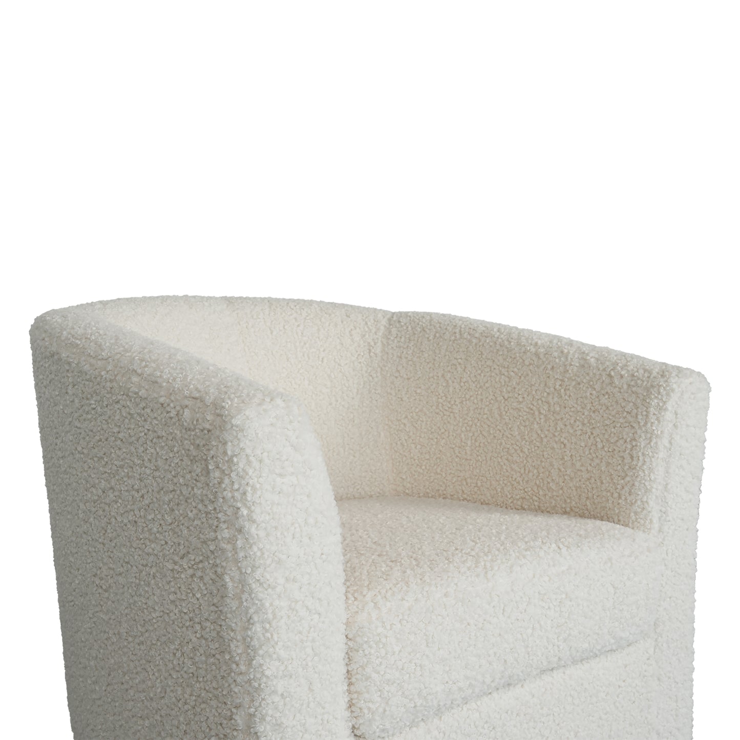 Daisy Boucle Swivel Club Chair, White