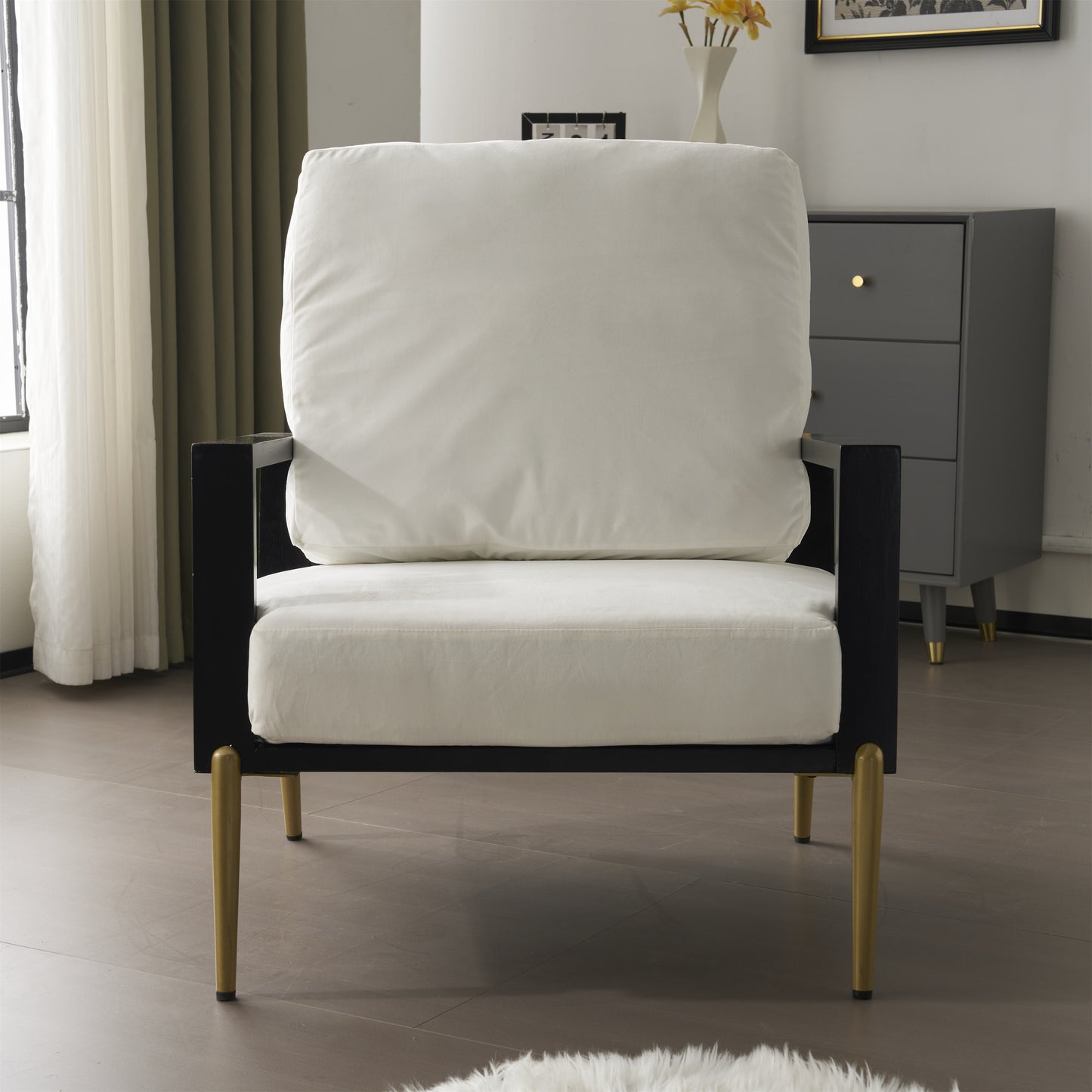 Hazeld Upholstered Velvet Accent Chair