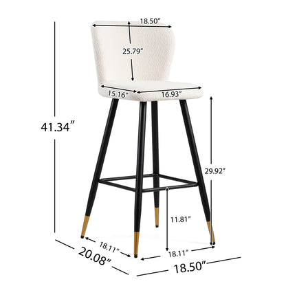 Orion Upholstered Bar Stools with Footrest