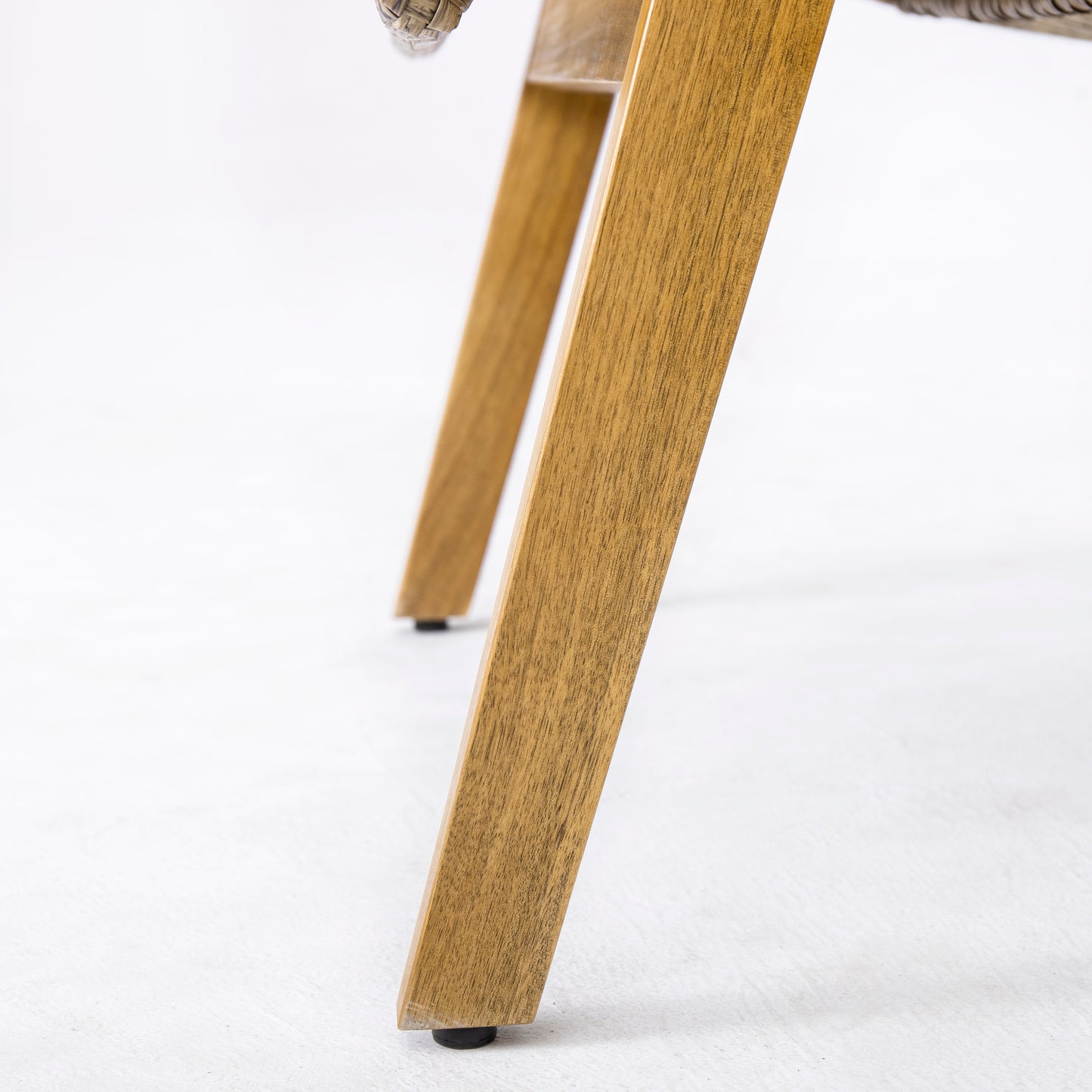 Aster Outdoor Teak Wood with both round and flat wicker club chair