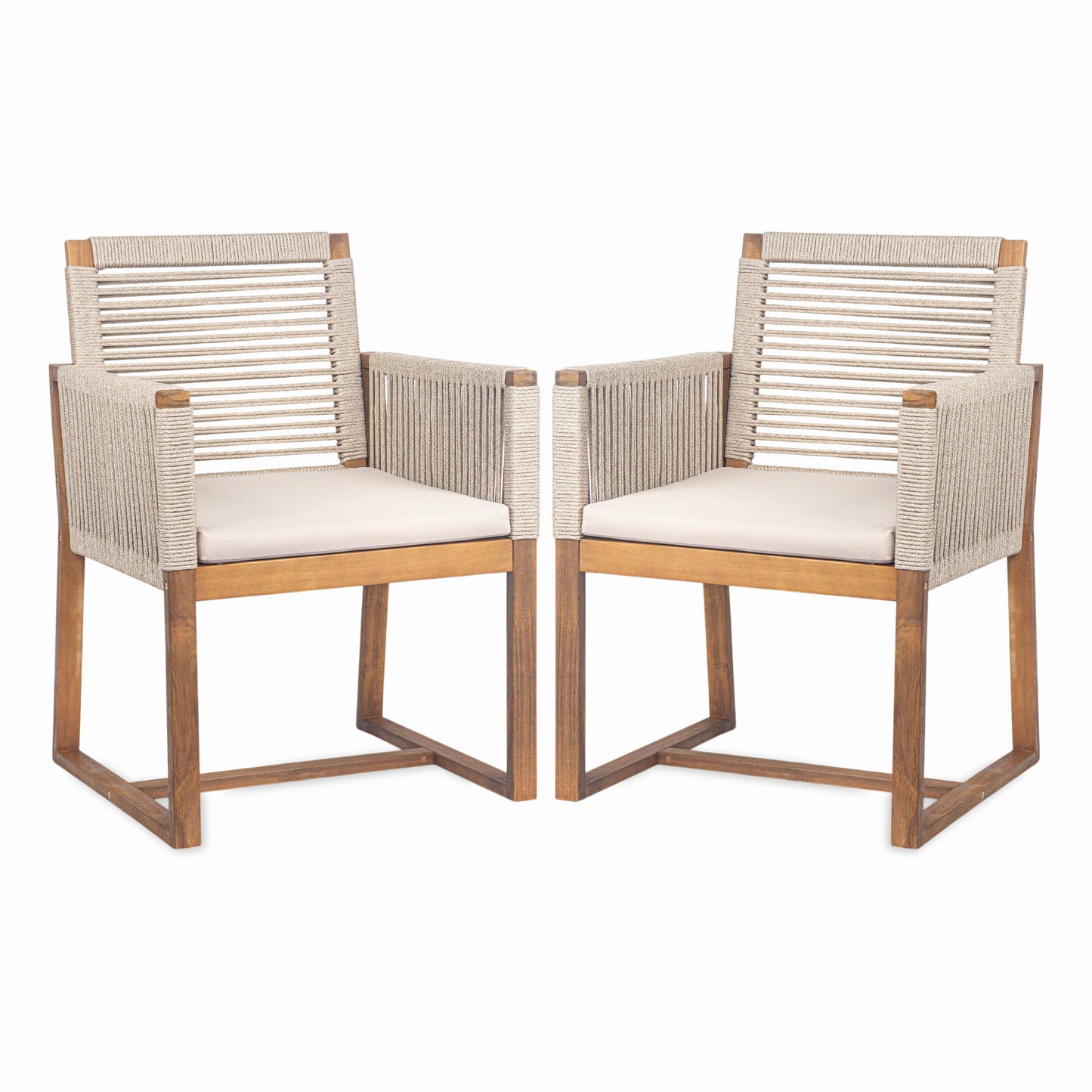 Caeluma Outdoor Patio Cushioned Dining Chairs