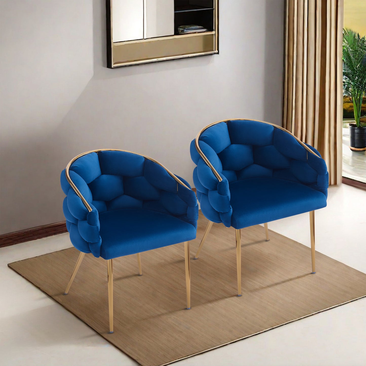 Cotorro Velvet Barrel Design Accent Chairs