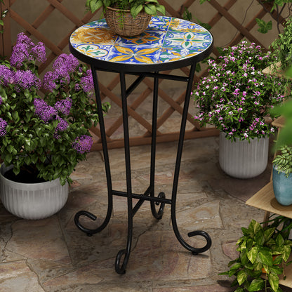 Cassian Outdoor Patio Round Side Table