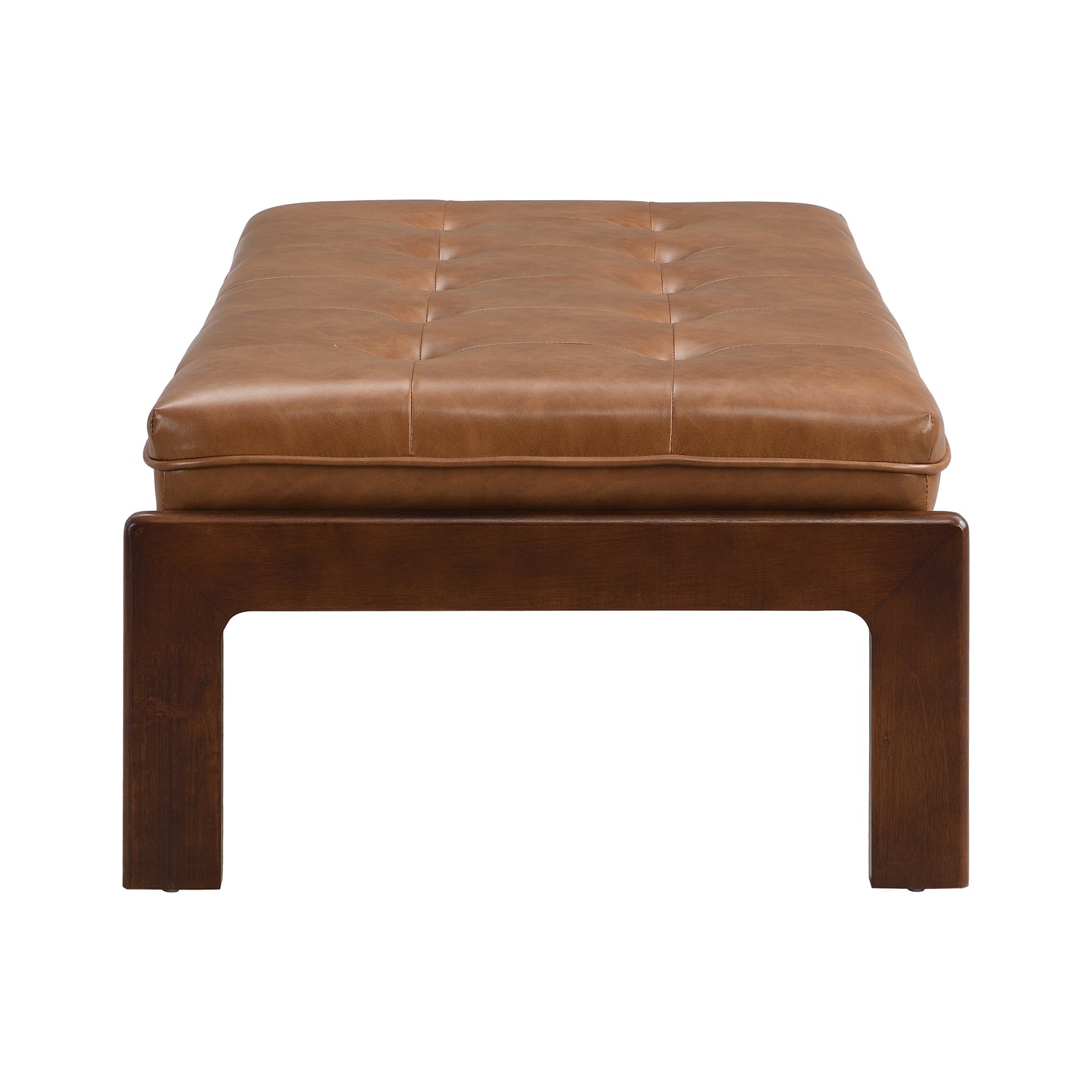Vervewood 48.4" Upholstered PU Leather Rectangular Ottoman
