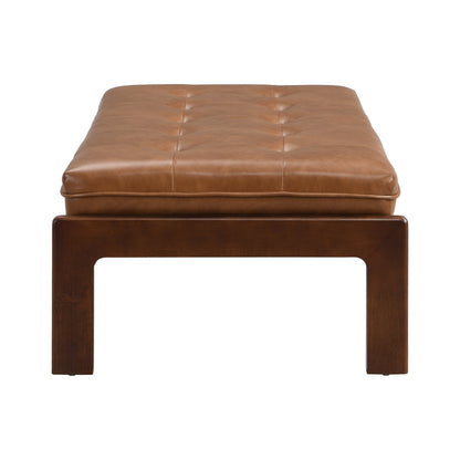Vervewood 48.4" Upholstered PU Leather Rectangular Ottoman