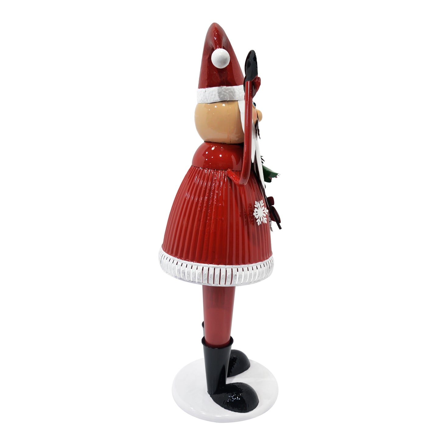 JoyfulJingle Cheerful Santa Claus Holding Tree and Waving Christmas decoration