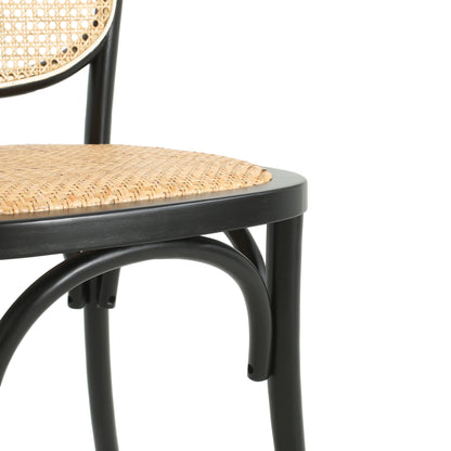 Torin Wood Dining Chair with Cane Rattan Wood Webbing