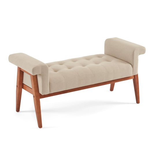 Isidorer Modern Upholstered Ottoman Bench with Tufting