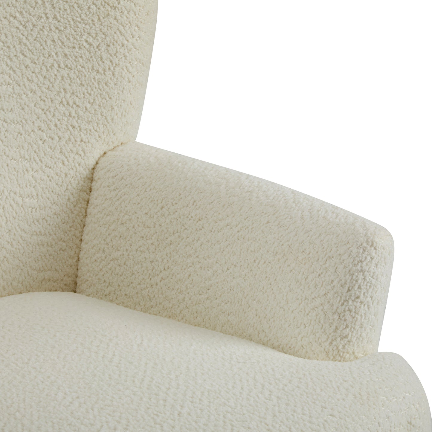 Calla Modern Birch Upholstered Club Chair, Off-White