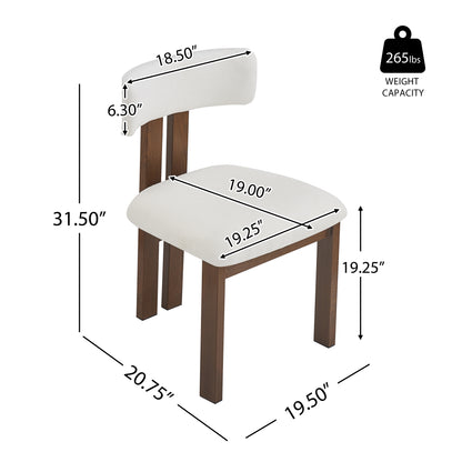 2x Warell Upholstered Luxury Dining Chairs Accent Chairs