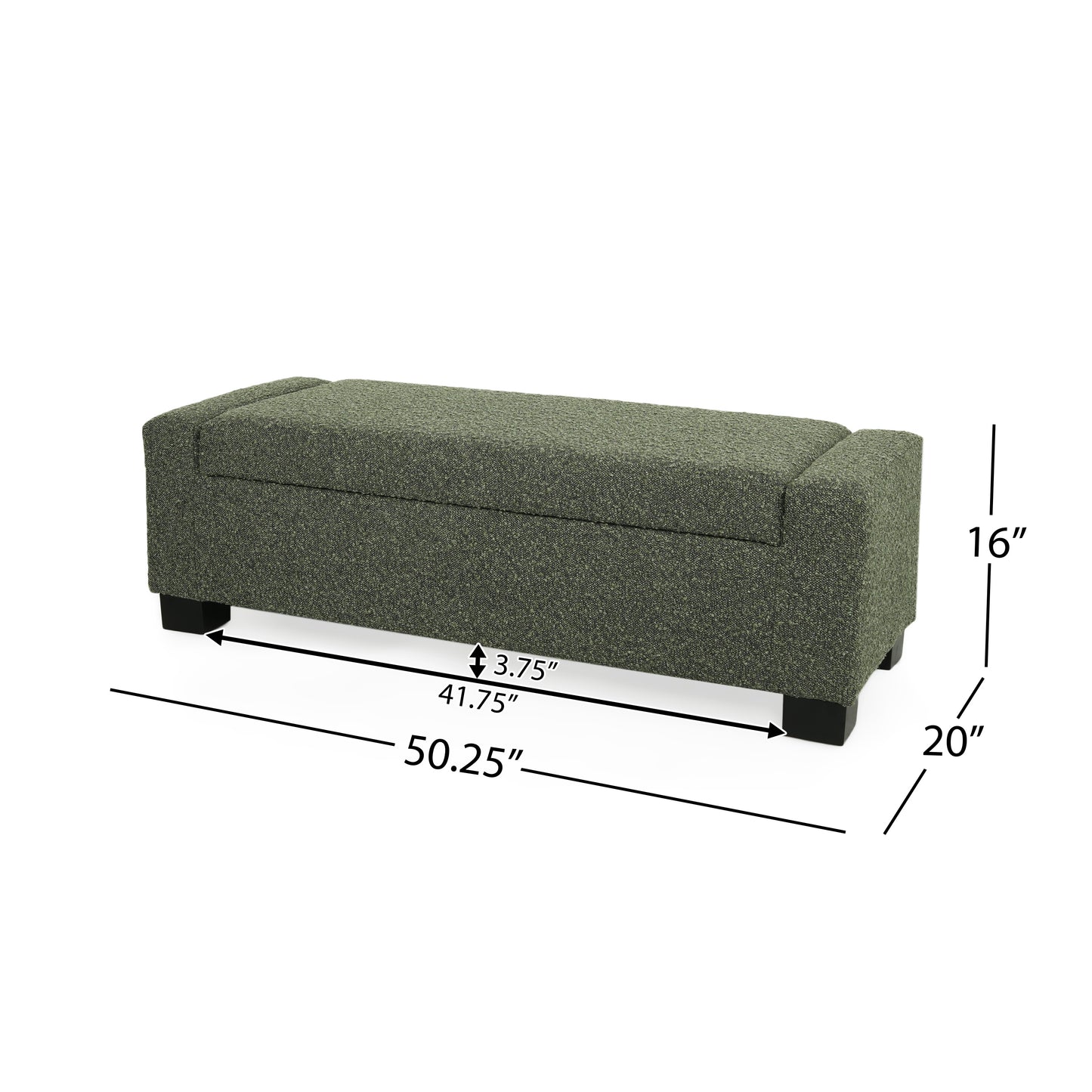 Korvallis Korvallis Indoor Fabric Storage Ottoman Single