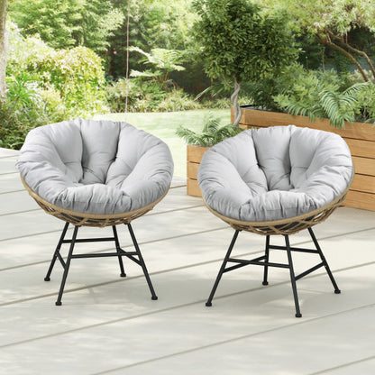 Richmond Outdoor PE Rattan Shelll Chair with Cushions