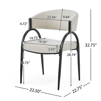 Biorth Modern Upholstered Arm Dining Chair