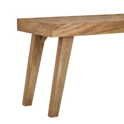 Liorad Mango Rustic Boho Wood Dining Bench