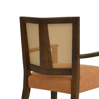 Serenal Modern Upholstered Dining Chairs with Cane Webbing,Set of 2