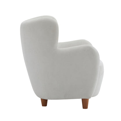 Zoe Fabric Wingback Accent Chairs Single Sofa