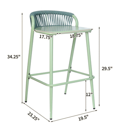 Aureliano 29 in. Outdoor Patio Barstools,Set of 2