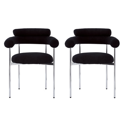 Jornic Modern Arm Upholstered Dining Chair