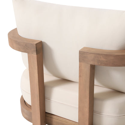 Aston Outdoor Acacia Wood Club Chair with Cushions