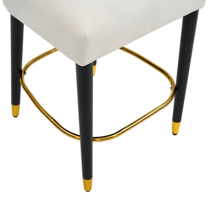 Luminaire 27" Upholstered Counter Stools with Footrest