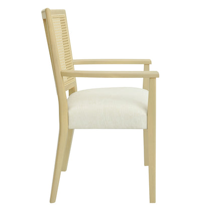 Serenal Modern Upholstered Dining Chairs with Cane Webbing,Set of 2