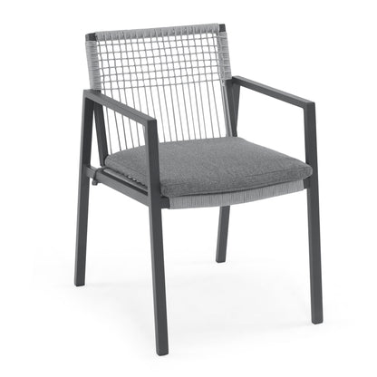 Biornell Outdoor Patio Upholstered Arm Dining Chair