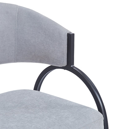 Eccho Upholstered Dining Chairs With Metal Legs