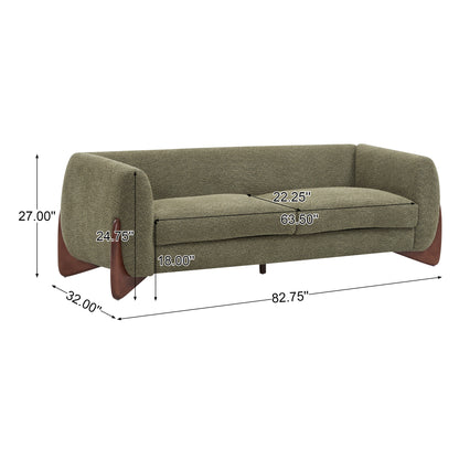 Amberlyner 82Inches Boucle Sherpa Sofa
