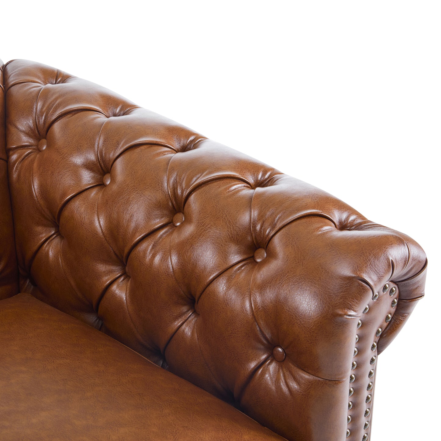 Lily Upholstered Tufted Chesterfield Swivel Club Chair