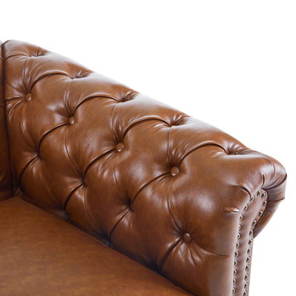 Lily Upholstered Tufted Chesterfield Swivel Club Chair