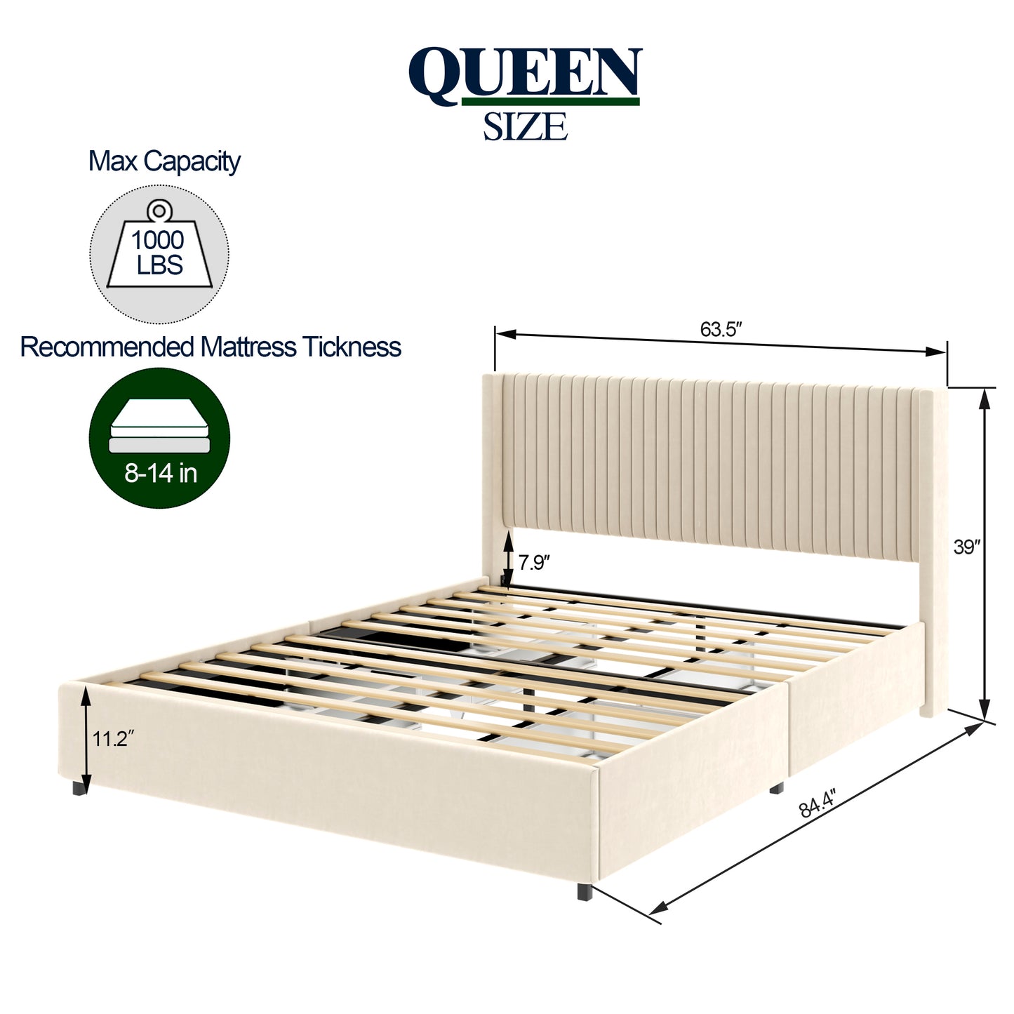 Rhianne Upholstered Storage Bed