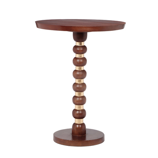 Orablu Modern Round Mango Wood End Table