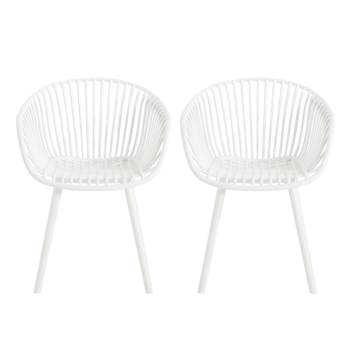 El Camino Indoor & Outdoor Polypropelene Plastic Accent Chairs, Set of 2