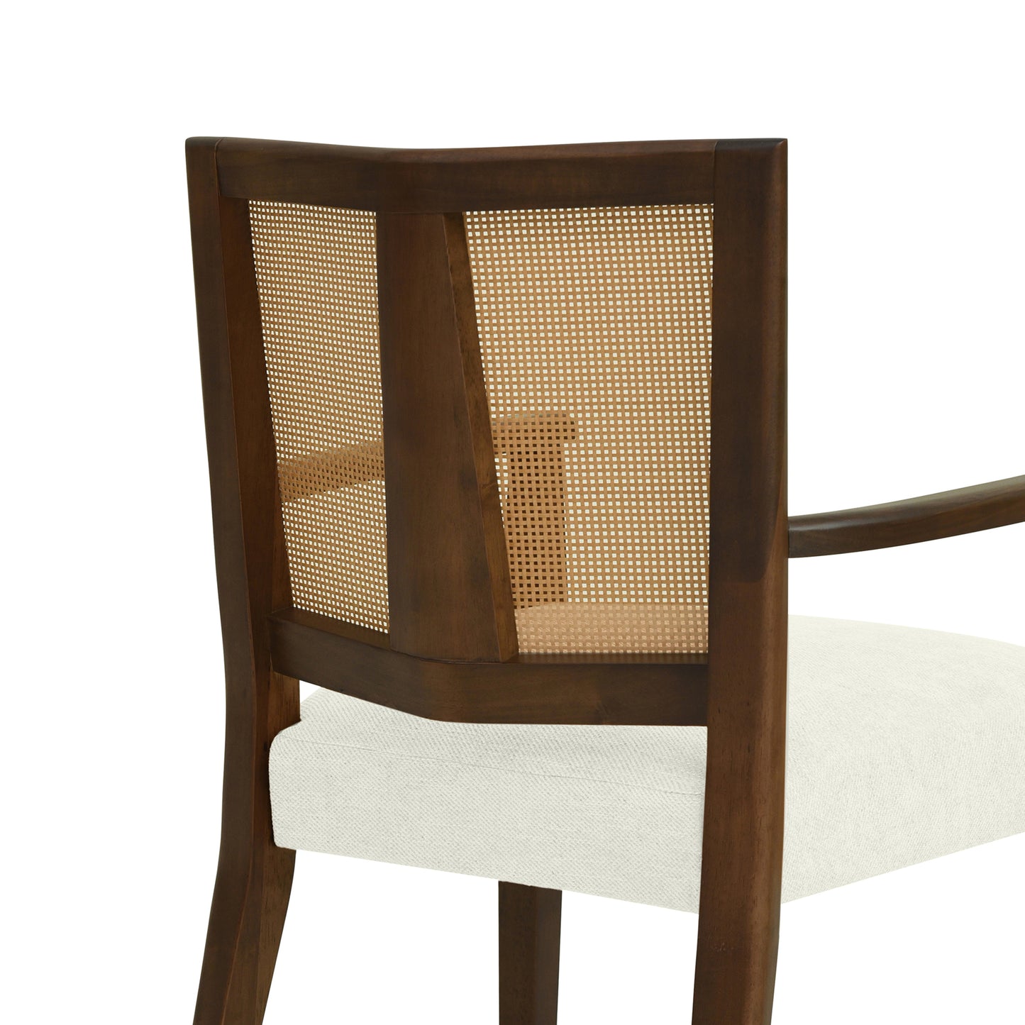 Serenal Modern Upholstered Dining Chairs with Cane Webbing,Set of 2